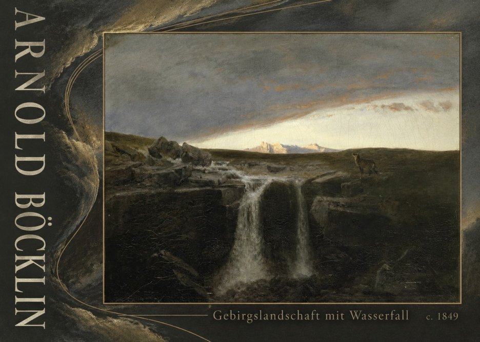 Arnold Böcklin Gebirgslandschaft Mit Wasserfall No5 - Poszter
