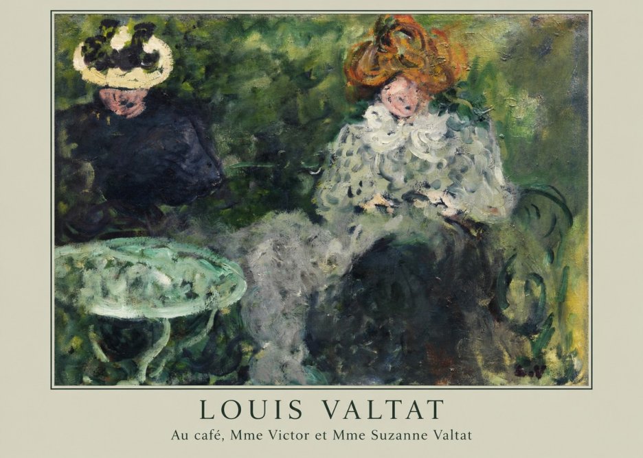 Louis Valtat Au Café, Mme Victor Et Mme Suzanne Valtat No4 - Poszter