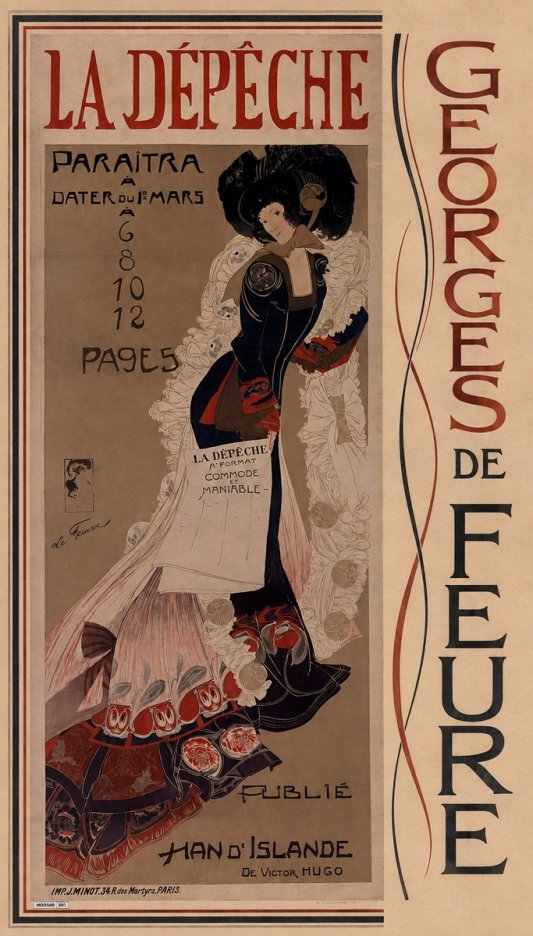 Georges de Feure La Dépêche - Han D'islande No5 - Poszter