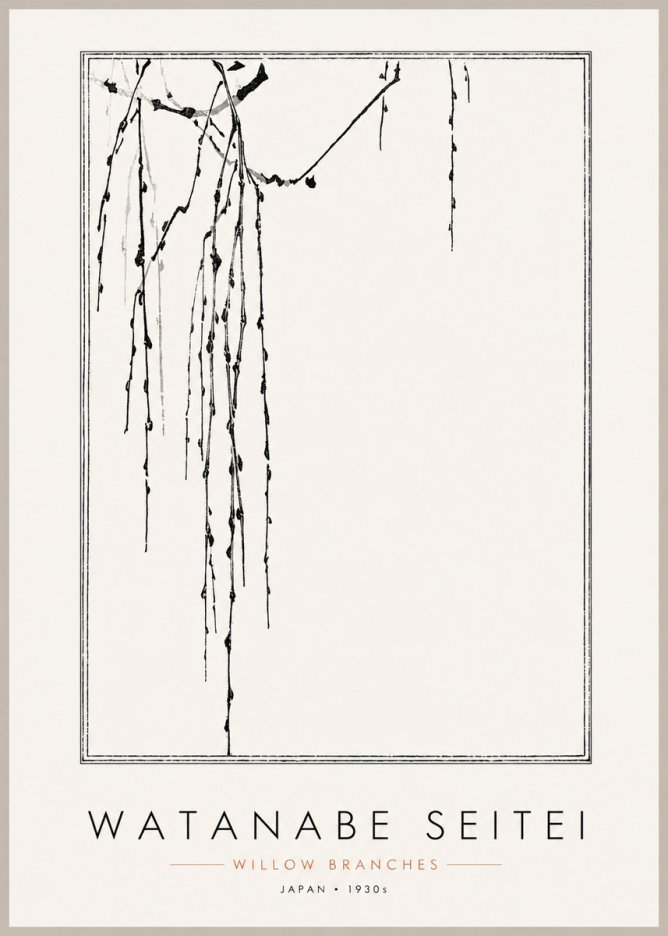 Watanabe Seitei Willow Branches I No3 - Poszter