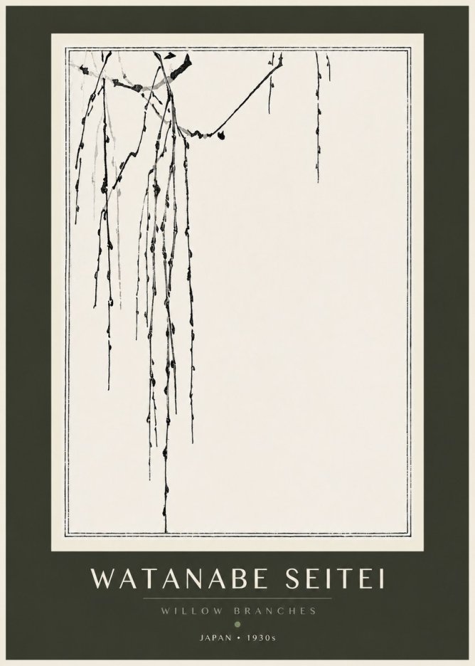 Watanabe Seitei Willow Branches I No4 - Poszter