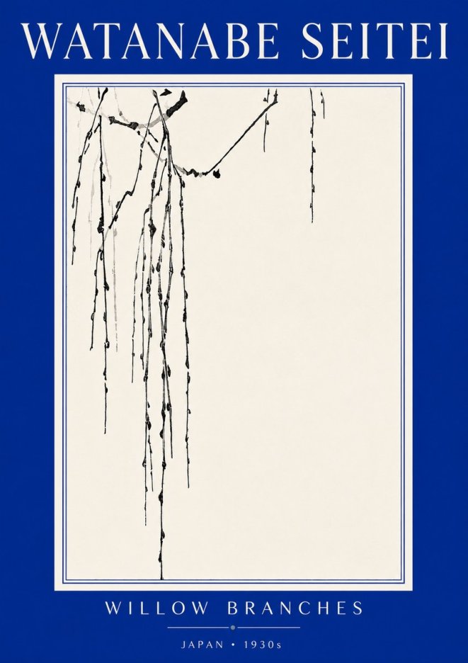 Watanabe Seitei Willow Branches I No5 - Poszter