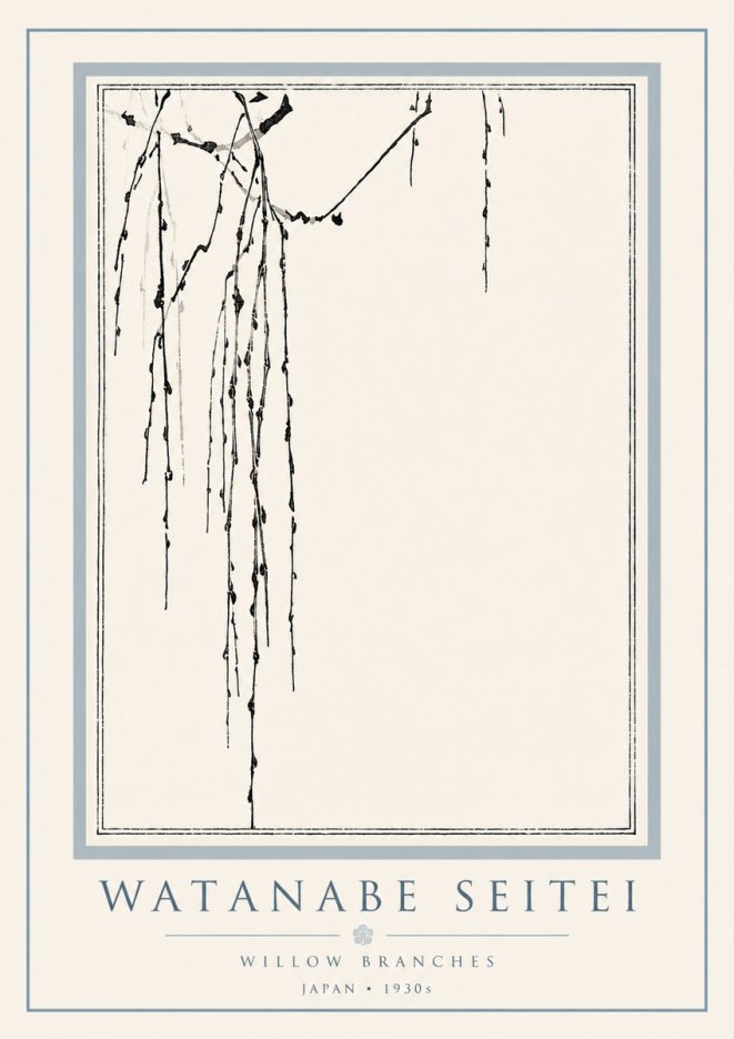 Watanabe Seitei Willow Branches I No6 - Poszter