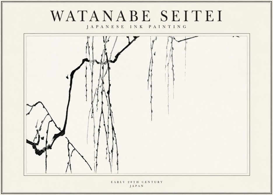 Watanabe Seitei Willow Branches II No1 - Poszter