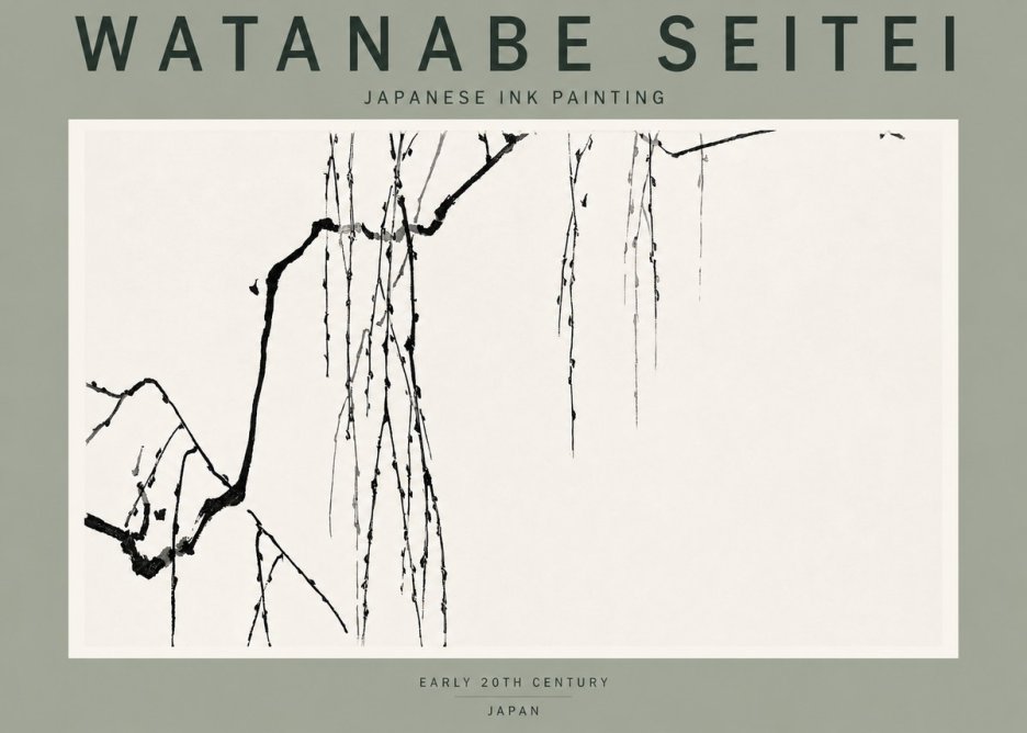 Watanabe Seitei Willow Branches II No2 - Poszter