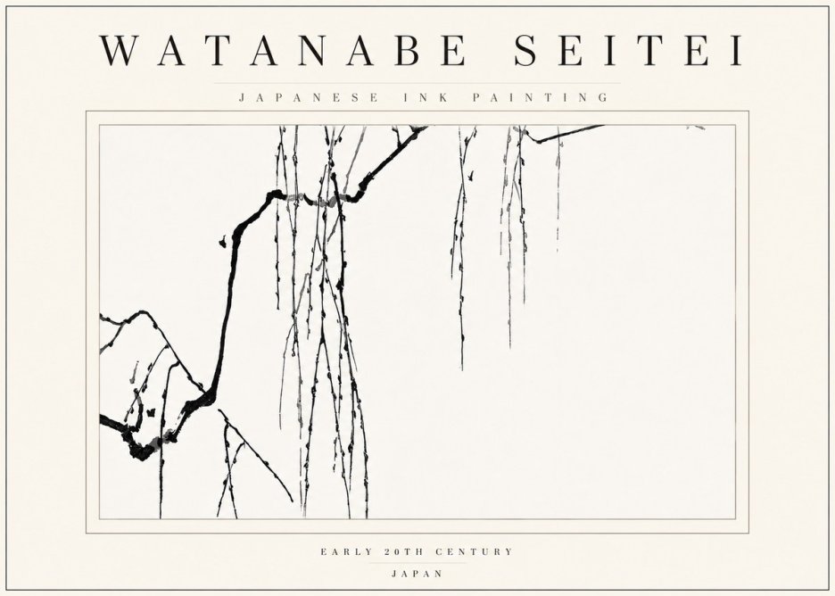 Watanabe Seitei Willow Branches II No5 - Poszter