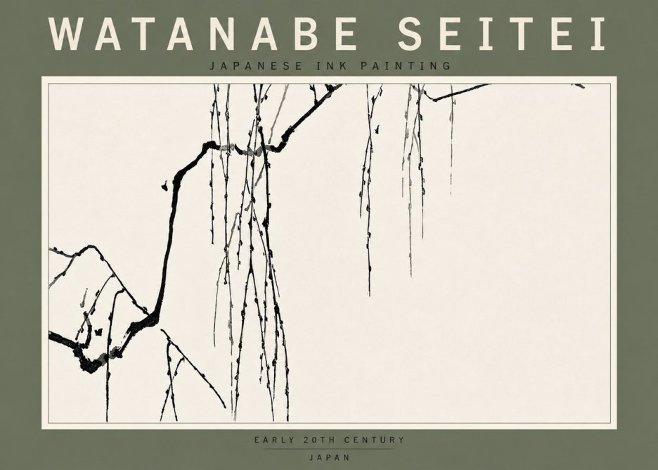 Watanabe Seitei Willow Branches II No6 - Poszter
