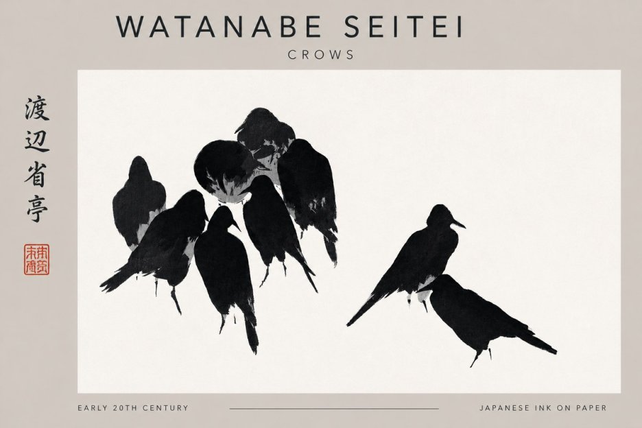 Watanabe Seitei Crows No3 - Poszter