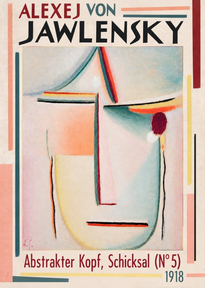 Alexej von Jawlensky Abstrakter Kopf, Schicksal (N°5) No1 - Poszter