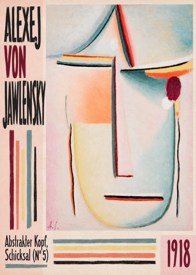 Alexej von Jawlensky Abstrakter Kopf, Schicksal (N°5) No4 - Poszter