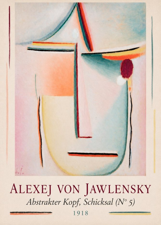 Alexej von Jawlensky Abstrakter Kopf, Schicksal (N°5) No6 - Poszter