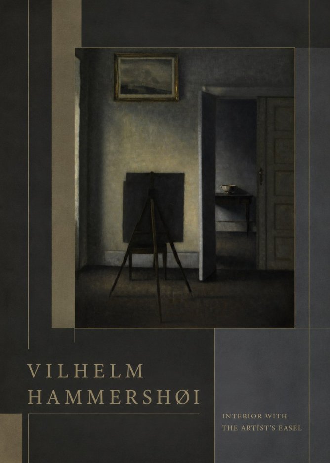 Vilhelm Hammershøi Interior with the Artist's Easel I No2 - Poszter