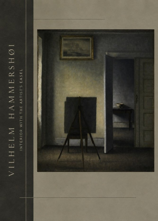 Vilhelm Hammershøi Interior with the Artist's Easel I No3 - Poszter