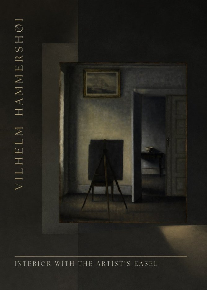 Vilhelm Hammershøi Interior with the Artist's Easel I No5 - Poszter