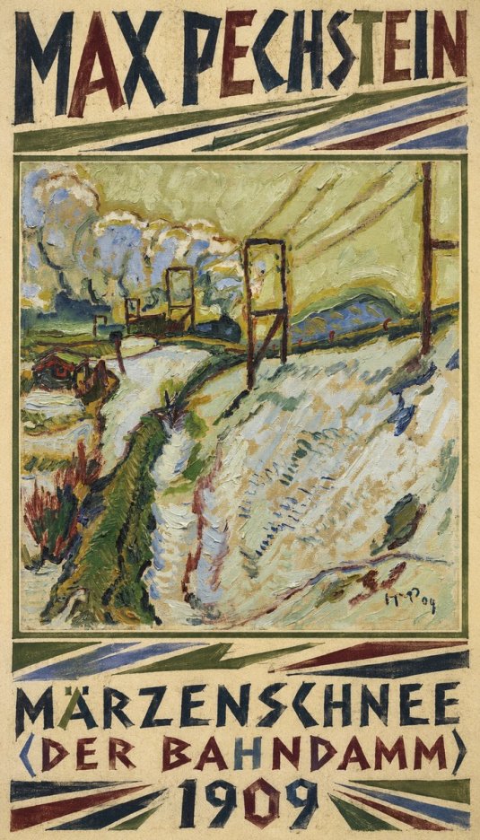 Max Pechstein Märzenschnee (Der Bahndamm) 1909 No1 - Poszter