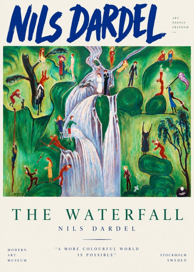 Nils Dardel The Waterfall No3 - Poszter