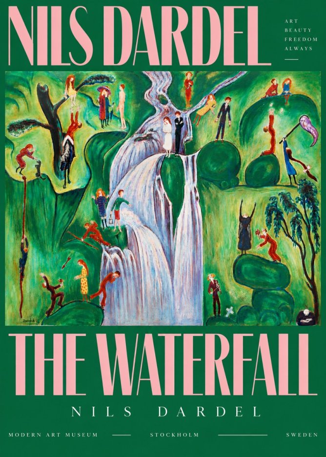 Nils Dardel The Waterfall No4 - Poszter