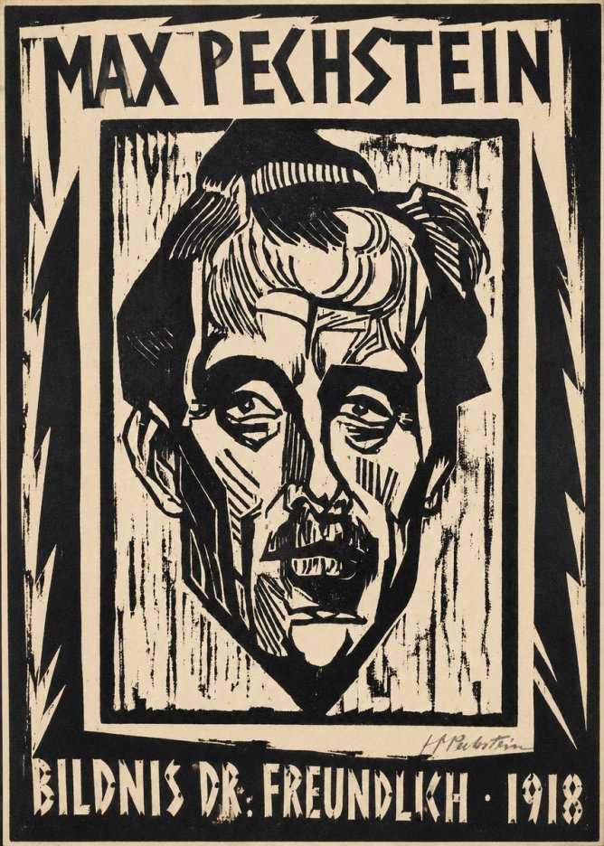 Max Pechstein Bildnis Dr. Freundlich • 1918 No1 - Poszter