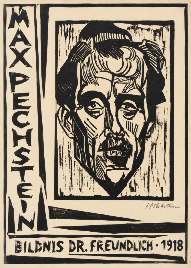 Max Pechstein Bildnis Dr. Freundlich • 1918 No2 - Poszter