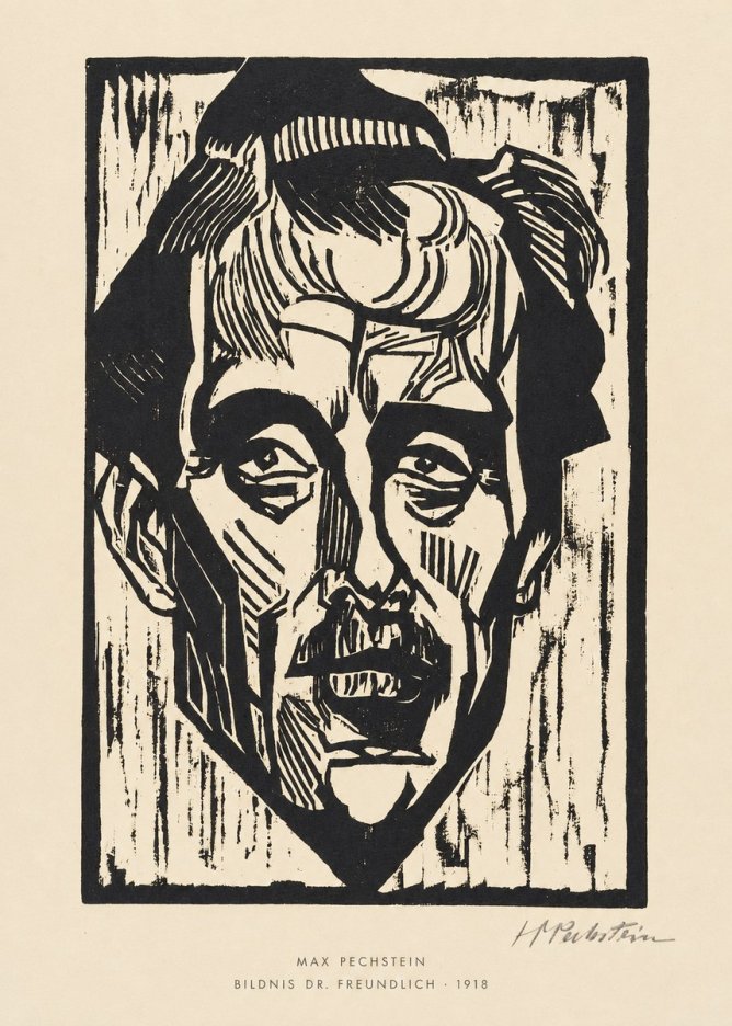 Max Pechstein Bildnis Dr. Freundlich • 1918 No5 - Poszter