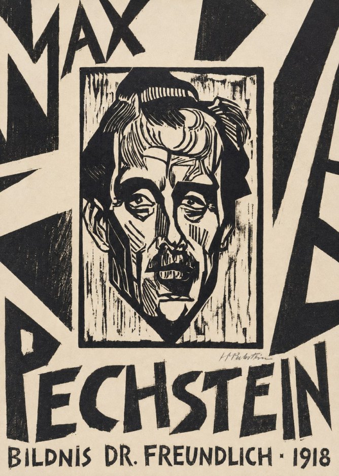 Max Pechstein Bildnis Dr. Freundlich • 1918 No6 - Poszter