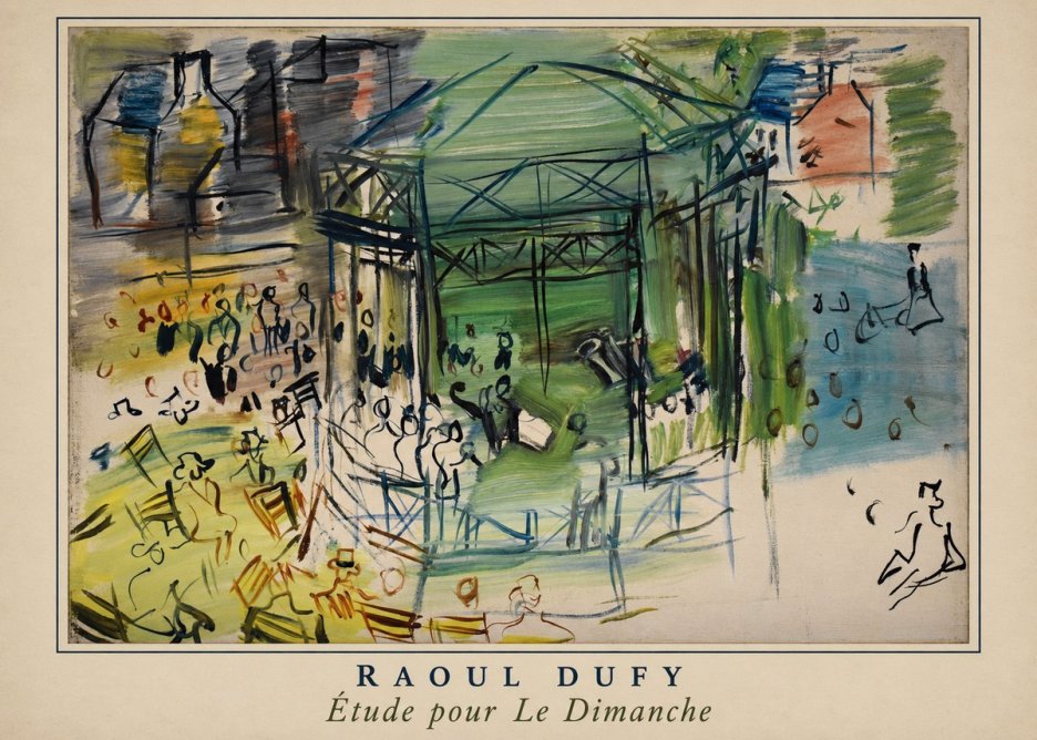 Raoul Dufy Étude Pour Le Dimanche No4 - Poszter