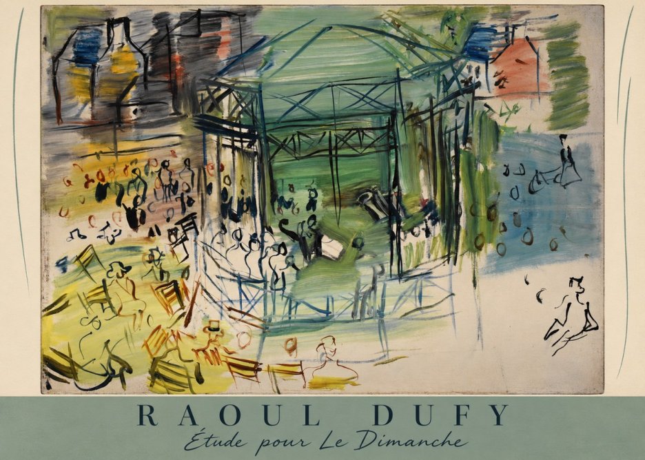 Raoul Dufy Étude Pour Le Dimanche No6 - Poszter