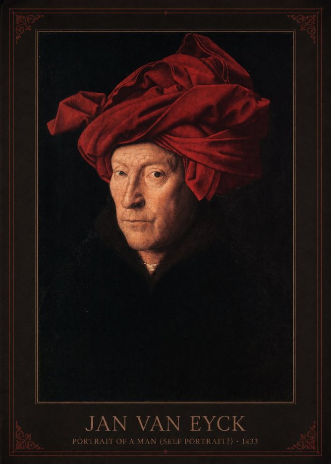 Jan van Eyck Portrait of a Man (Self Portrait?) No1 - Poszter