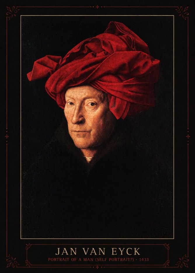 Jan van Eyck Portrait of a Man (Self Portrait?) No3 - Poszter