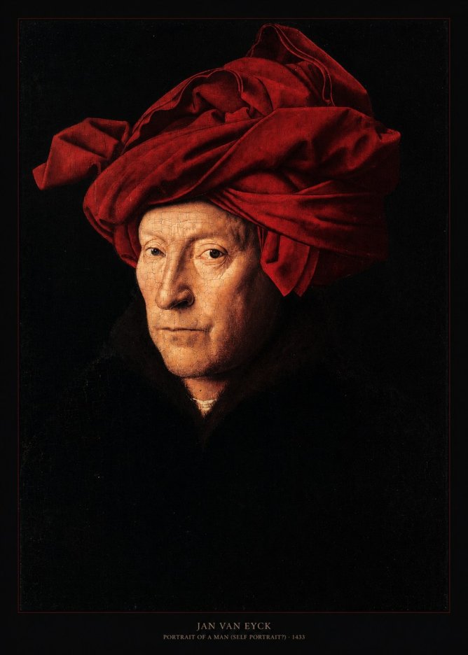 Jan van Eyck Portrait of a Man (Self Portrait?) No5 - Poszter
