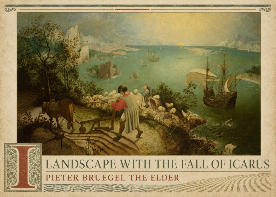 Pieter Bruegel Landscape with the Fall of Icarus II No3 - Poszter