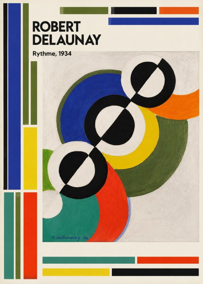 Robert Delaunay Rythme, 1934 No2 - Poszter