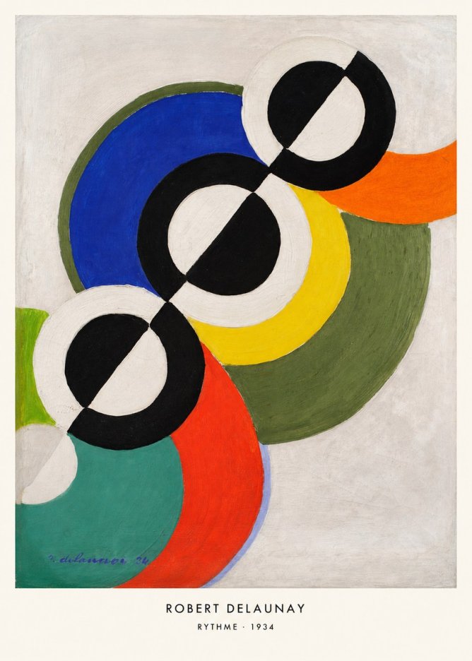 Robert Delaunay Rythme, 1934 No6 - Poszter