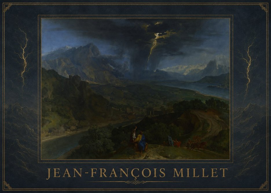 Jean-François Millet The Thunderbolt No1 - Poszter