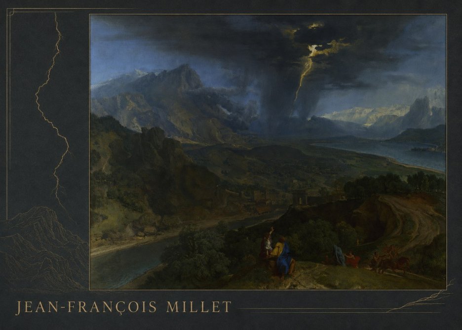 Jean-François Millet The Thunderbolt No2 - Poszter