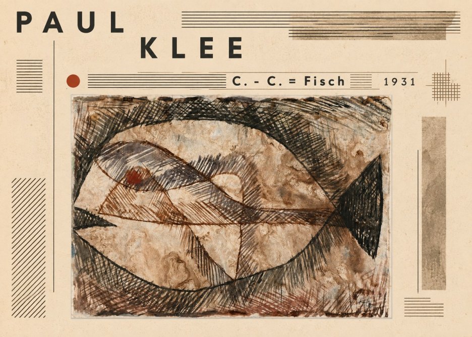 Paul Klee C. - C. = Fisch No6 - Poszter