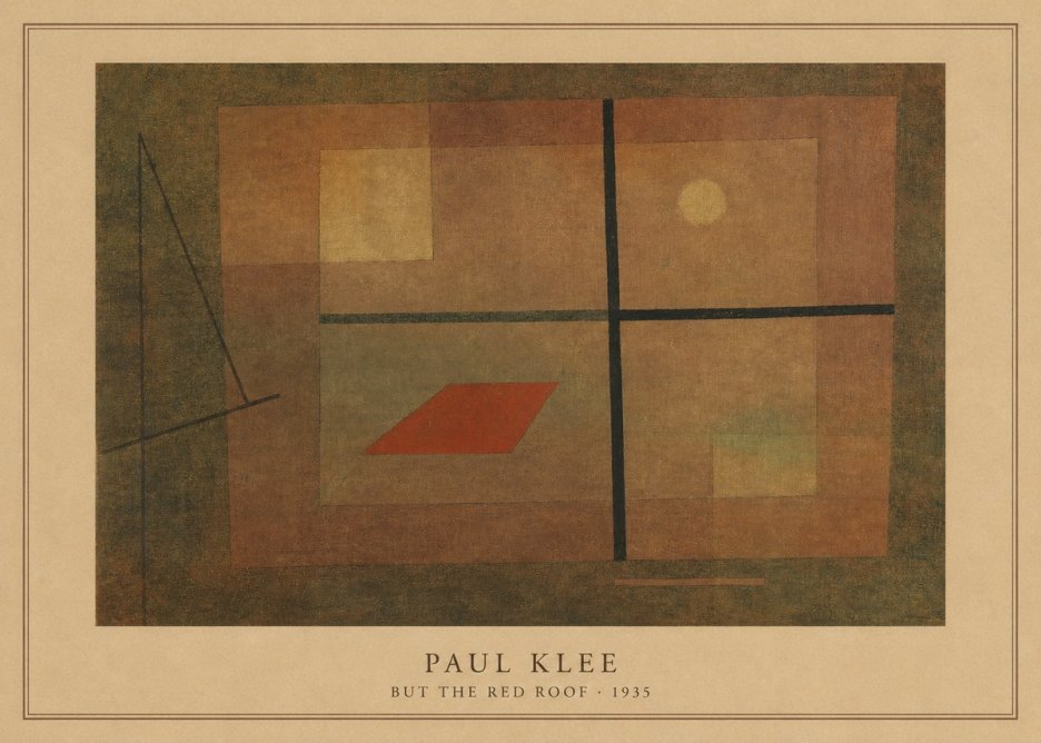 Paul Klee But the Red Roof No3 - Poszter