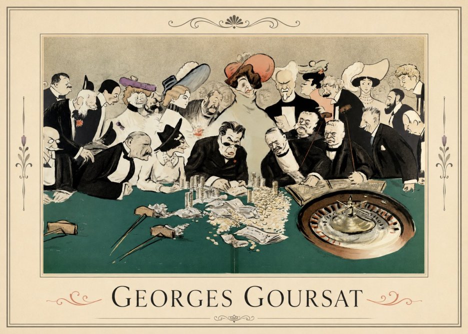 Georges Goursat At the Roulette Table No1 - Poszter