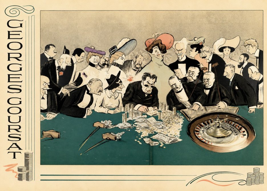 Georges Goursat At the Roulette Table No4 - Poszter