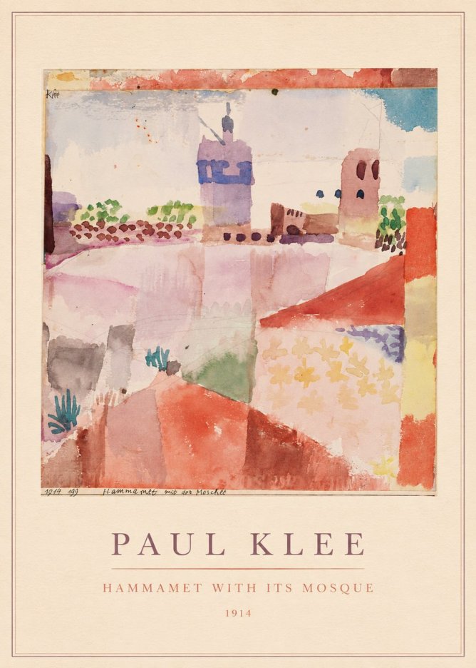 Paul Klee Hammamet with Its Mosque No3 - Poszter