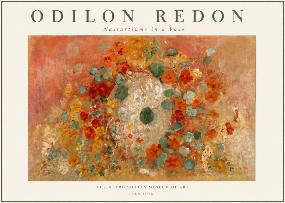 Odilon Redon Nasturtiums in a Vase No4 - Poszter