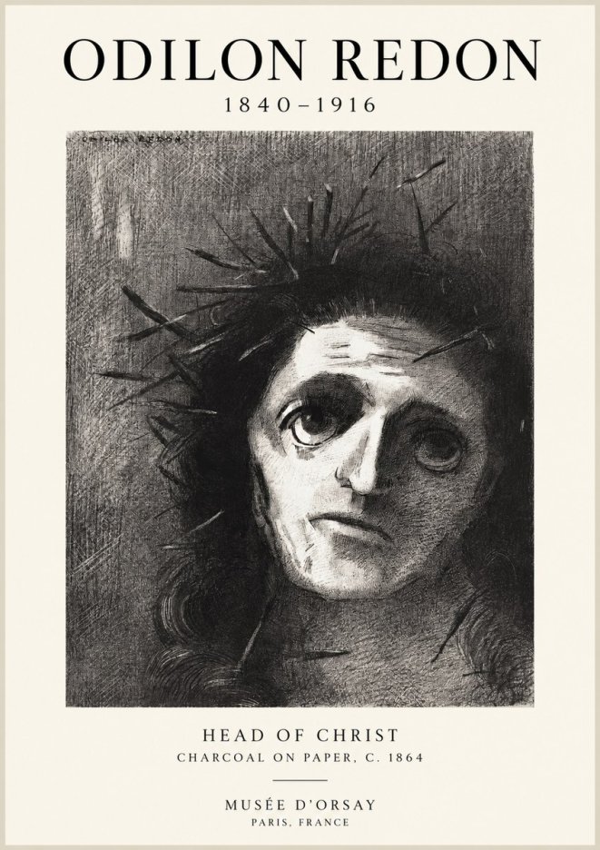 Odilon Redon Head of Christ I No1 - Poszter