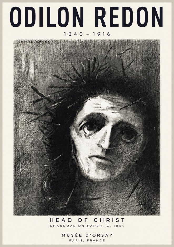 Odilon Redon Head of Christ I No4 - Poszter