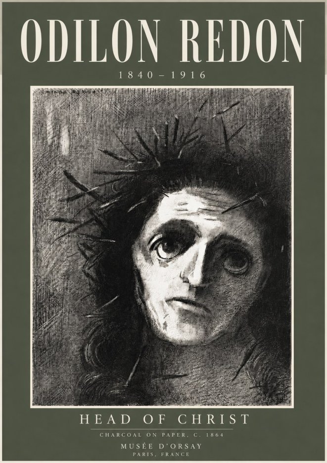 Odilon Redon Head of Christ I No5 - Poszter