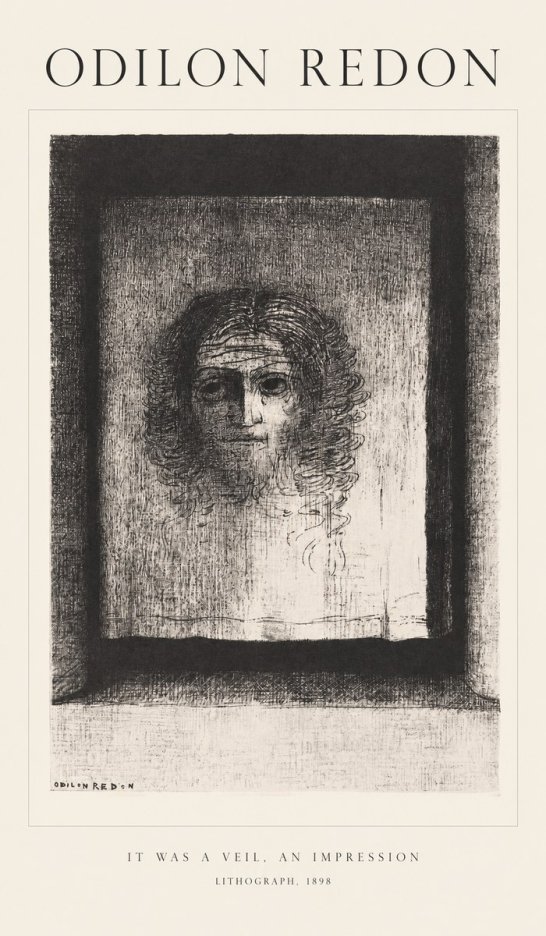 Odilon Redon It Was a Veil, an Impression No1 - Poszter