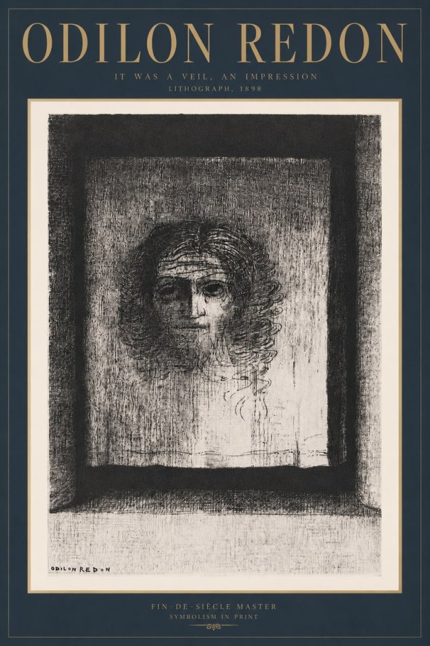 Odilon Redon It Was a Veil, an Impression No3 - Poszter