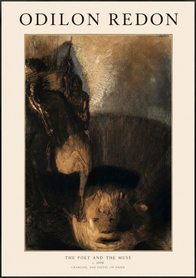 Odilon Redon The Poet and the Muse No1 - Poszter
