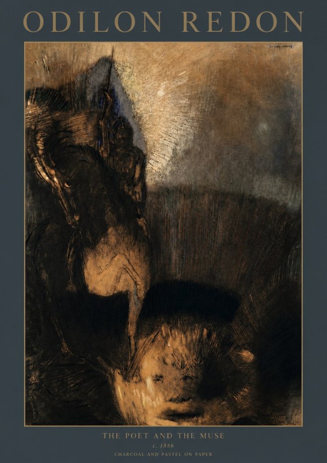 Odilon Redon The Poet and the Muse No2 - Poszter