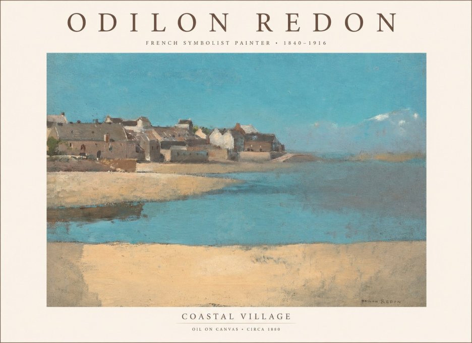 Odilon Redon Coastal Village No1 - Poszter