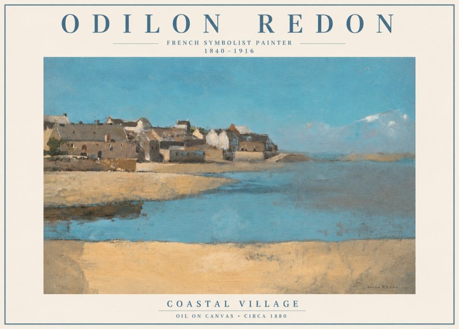 Odilon Redon Coastal Village No5 - Poszter